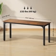 thumbnail image 3 of HOMCOM 71" Computer Desk, Study Desk with Metal Legs, Rustic Brown, 3 of 10