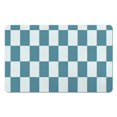 thumbnail image 1 of 20x32in Checkered Bathroom Rug Runner: Long, Non-Slip, Water Absorbent, Large Bath Mat, Soft Microfiber, Machine Washable, Perfect for Bathroom, Bathtub, Hallway Luxury, 1 of 5