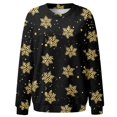 thumbnail image 4 of Bmisegm T-Shirt à Manches Longues Col Rond pour Femmes, Imprimé, Noir m, 4 of 5