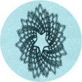 thumbnail image 1 of Ahgly Company Tapis Rond Lavable en Machine Intérieur Transitionnel Vert Profond, 8 Pieds Rond, 1 of 7