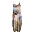 thumbnail image 4 of Lenago Robes Grande Taille pour Femmes Robes d'Été Imprimées Sans Manches Col Rond Aguichant Robe de Plage Décontractée Fluide Robes de Plage d'Été en Liquidation, 4 of 5