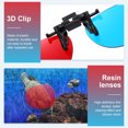 thumbnail image 3 of 4pcs Red Blue/Cyan 3D Clip-on Glasses, 3D Viewing Glasses Hanging Frame Round, 3 of 7