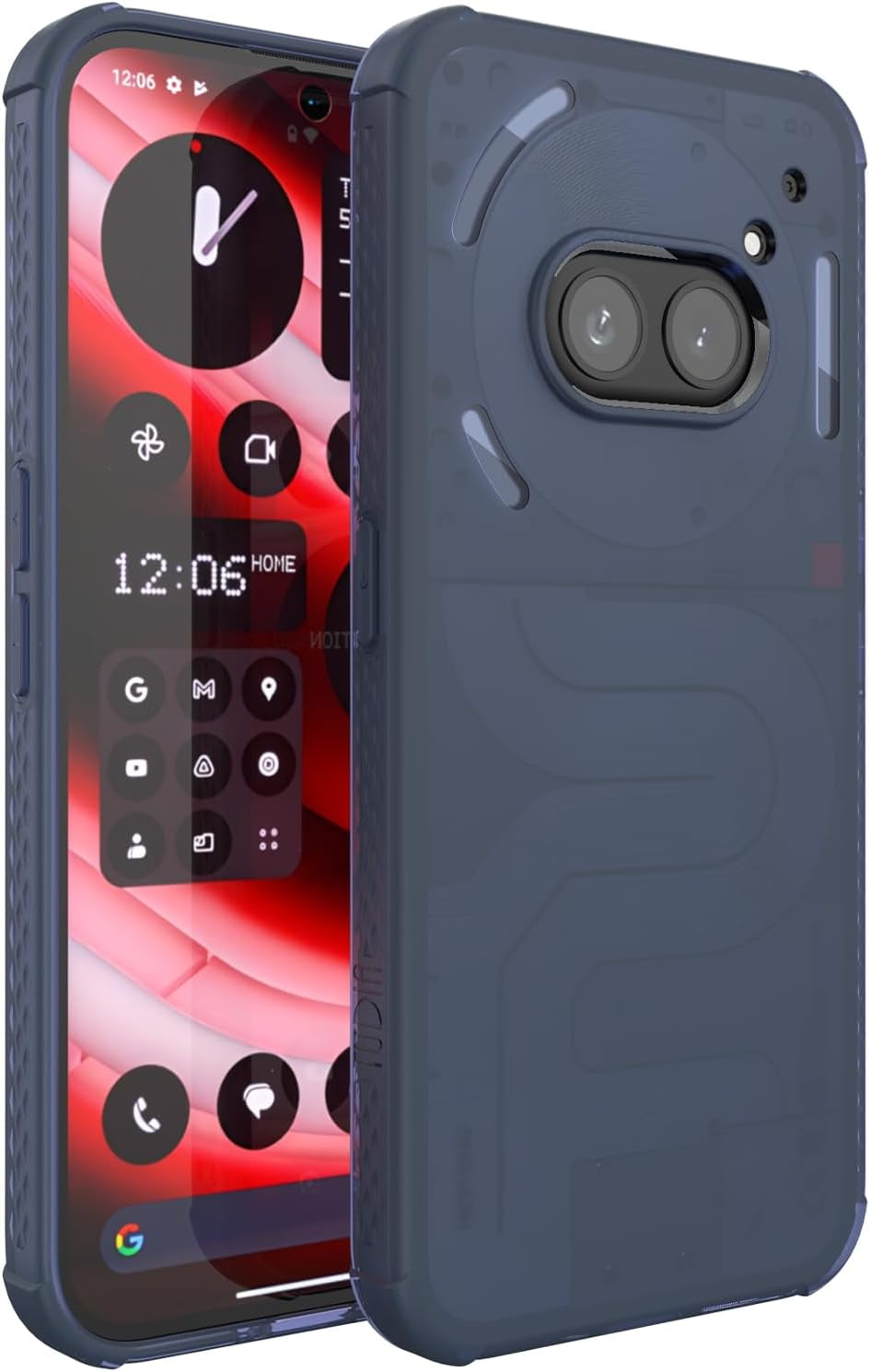 TUDIA SKN Nothing Phone (2a) / (2a) Plus Case Semi-Transparent Matte TPU - Frosted Blue