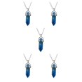 thumbnail image 3 of QualitChoice Hexagon Column Charm Exquisite Women Men Making Findings Handmade Anniversary Hanging Pendants Colorful Crystal Blue 5Set, 3 of 6