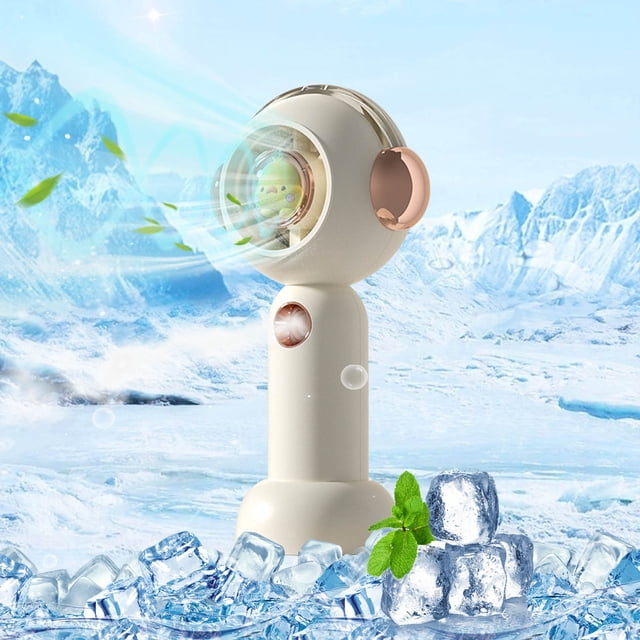 Cute Chick Misting Fan, 3 Speeds, USB Rechargeable, Portable for Girls/Outdoor/Camping