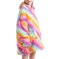 thumbnail image 4 of Faithtur Universal Warm Hooded Sweater Fashion Printing Mink Wool Home Clothes, 4 of 6