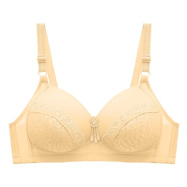 FhsagQ Bra Women Bras Red Double Support Wireless Bra Lace Bra with Straps Full Coverage Wirefree Bra Tagless for Everyday Wear Women Bras Panties Womens Bras with Garter Belt and Stockings Beige B