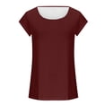 thumbnail image 4 of Timegard Débardeurs pour Femmes Col Rond Manches Courtes Confortables Été Décontracté Amples Chemises Hauts Blouse T-Shirt Basique, 4 of 6