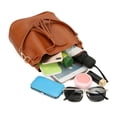 thumbnail image 4 of Milaget footful Bucket Shoulder Bag Drawstring Bag Purse Handbags Small Shopping Brown, 4 of 4