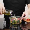thumbnail image 4 of Uxcell Glass Stainless Steel Silicone Olive Oil Dispenser Bottle Pour Drip-Free with Marks 300ML, 4 of 7