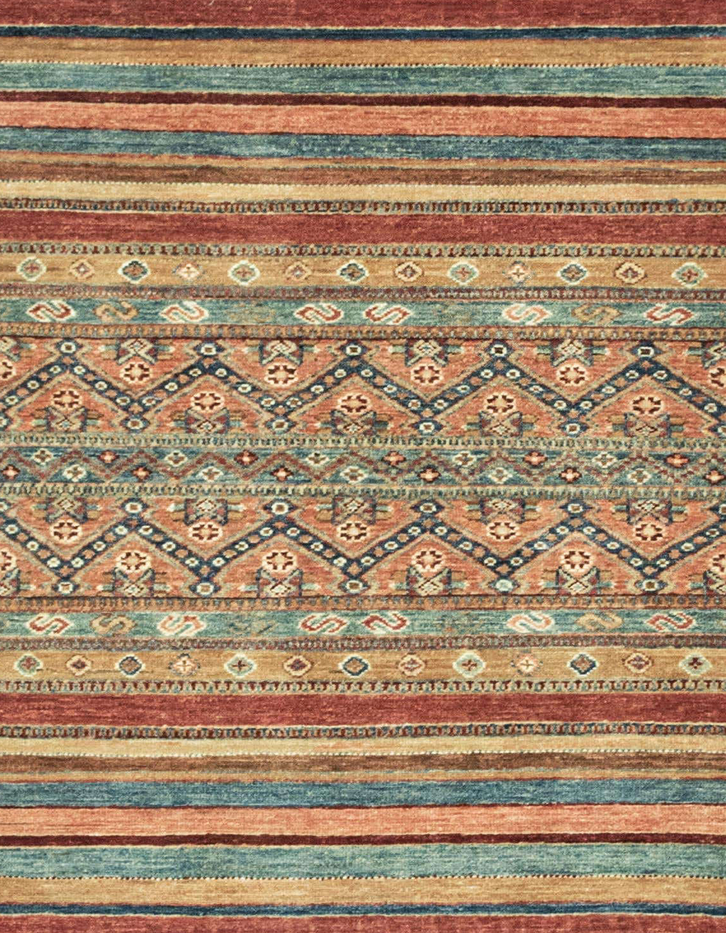 Ahgly Company Indoor Rectangle Abstract Red Abstract Area Rugs, 6' x 9'