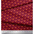 thumbnail image 2 of Pomme Rouge Tissu de Crêpe de polyester Dot & Feuilles Décor Tissu Imprimé Yard 52 Pouces de Large, 2 of 2