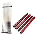 thumbnail image 3 of Hardwood Pool Cue Rack Holds For 8 Cues Wall Mount Space Saving Solution, 3 of 5