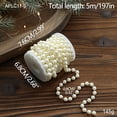 thumbnail image 1 of Pearl String Chains for Christmas Tree Decoration, DIY Beaded Garland for Wedding Scene Backdrops, Reusable Decorative Pendants for Crafting and Party Supplies, 1 of 2