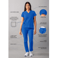 thumbnail image 3 of Adar Addition Go-Basic Scrub Set For Women - Slim V-Neck Scrub Top & Skinny Cargo Scrub Pants, 3 of 7