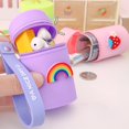 thumbnail image 4 of Keychain Pouch Portable Cartoon Decor Storage Bag with Zipper Closure Wrist Strap Mini Cosmetic Bag Silicone Storage Bag Keychain Cosmetic Pouch, 4 of 8