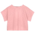 thumbnail image 3 of Plebaso Girls Workout Tops Long/Short Sleeve Open Back Shirts Kids Athletic Running Cropped Tees Tops, 3 of 6