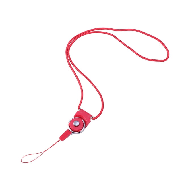 Miangastore Dual Use Detachable Rotary Buckle Long Lanyard Mobile Phone Shell Rope(Red)