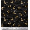 thumbnail image 1 of Soimoi Crepe Silk Fabric Circle,Dot & Prawns Ocean Printed Fabric 1 Yard 42 Inch Wide, 1 of 3