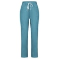 thumbnail image 3 of Women's Lace Up Wide Leg Cropped Pants - Solid Color Casual Trousers with Pockets (2), 3 of 3