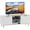 White, variant on HOMCOM TV Stand with 2 Open Shelves and 2 Cabinets for 55 Inch TV, Black