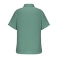 thumbnail image 3 of cfhntfmh Mens Button down Shirts Solid Summer Beach Vacation Tops Cotton Linen Short Sleeve Shirts, 3 of 4