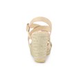 thumbnail image 2 of BLISSFUL STEP Sandales Compensées Espadrilles pour Femmes à Bride Cheville Croisée Beige 8,5, 2 of 8