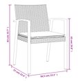 thumbnail image 4 of vidaXL 5 Piece Garden Dining Set with Cushions Poly Rattan and Steel, 4 of 5