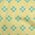 thumbnail image 1 of oneOone Cotton Silk Medium Yellow Fabric Geometric Fair Isle Pattern Sewing Material Print Fabric By The Yard 42 Inch Wide, 1 of 4