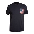 thumbnail image 1 of Gravity Threads T-Shirt à Col Rond pour Homme avec Poche Fabriqué aux É.-U., Drapeau Américain Charbon m, 1 of 2