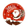 thumbnail image 1 of Santa Claus Themed Disposable Round Paper Plates for Festive Holiday Table Settings, 1 of 6