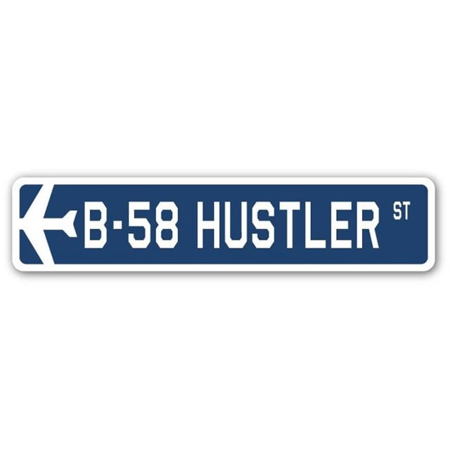 SignMission B-58 Hustler SSA- 4 x 18 Pouces Avion de l'Armée de l'Air Signe de Rue Militaire - B-58 Hustler