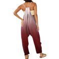 thumbnail image 3 of B91xZ Combinaison Vintage à Bretelles Réglables pour Femmes, Jambes Larges, Solide, Polyester, Sans Manches, TG, 3 of 4