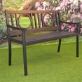 thumbnail image 2 of Bowery Hill Metal Black Bench Rectangular Powder-Coated 45"W x 24"D x 35"H, 2 of 6