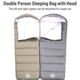 thumbnail image 4 of Versatile Double Sleeping Bag for Outdoor Camping - Machine Washable & Water-Resistant, Perfect for All Seasons (Grey, 1.8KG), 4 of 7