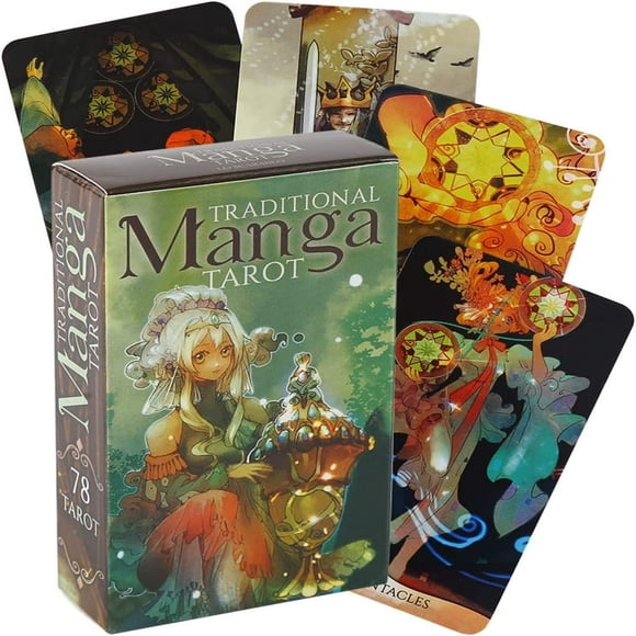 Traditional Manga Tarot Cards for Beginners A-78 Oracle Cards for Indoors Family Friends Party Clarification and Complement Readings Fortune Telling Game