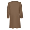 thumbnail image 4 of AherBiu Womens Cardigan Tops Long Sleeve Open Front Mid-Long Outwear with Pockets Spring Clothes, 4 of 6