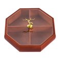 thumbnail image 1 of Divided Serving Tray Dustproof Snack Tray for Kitchen Chinese New Year Party deer handle, 1 of 8