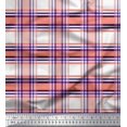 thumbnail image 1 of Soimoi Poly Georgette Fabric Gingham Check Print Sewing Fabric Yard 42 Inch Wide, 1 of 3