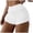 White, variant on Swim Pants for Women Plus Size Solid and Print High-Waist Brazilian Bikini Bottoms Beachwear with Side Tie Thong Bathing Swimsuit Bottoms for Sports Yoga and Swim