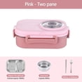 thumbnail image 2 of Large Stainless Steel Bowl Stainless Steel Lunch Box Office Worker Student Lunch Box Sealed Lunch Box with Soup Bowl Student Tableware Compartment Insulation Lunch Box, 2 of 3
