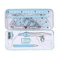 thumbnail image 4 of pitrice Kit de Mathématiques Géométrie 8 Pcs Fournitures pour Étudiants Rapporteur pour Dessins Bleu, 4 of 9