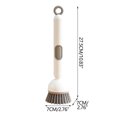 thumbnail image 2 of PpgejGEK Kitchen Long-Handled Cleaning Brush Liquid-Adding Multi-Functional Non-Stick Oil Rotary Pot Scrubber Dishwasher Safe Silicone Bristles for Sink Pans Cookware, 2 of 6