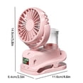 thumbnail image 3 of PRETXORVE Pince Multifonction Vaporisateur Recharge USB Grand Vent Silencieux Ventilateur Mini Rotatif à 360 Degrés, 3 of 5