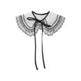 thumbnail image 1 of INSPIRE CHIC Faux Col Détachable, Mini Cape Semi-Transparente Brodée pour Blouse Noir-3, 1 of 5