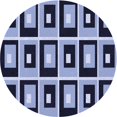 thumbnail image 1 of Ahgly Tapis Rond Lavable en Machine Intérieur Transitionnel Bleu, 5 Pieds Rond, 1 of 7