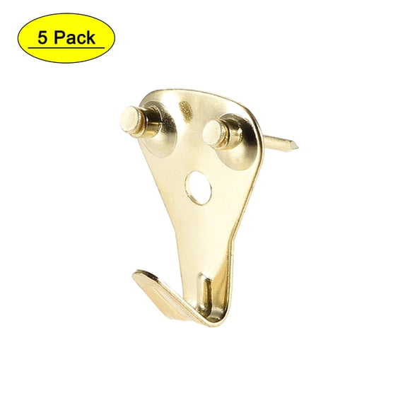 Unique Bargains Picture Hangers, Photo Frame Hanging Hooks Kit w Nails for Wall Mounting, Holds 50 lbs, 5 Pcs