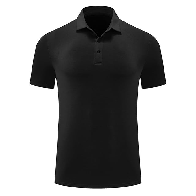 Styesk T-Shirts pour Homme Mode Décontractée Sport Absorption de la Sueur Couleur Unie Manches Courtes Col Rabattu Chemisier Chemise