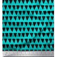 thumbnail image 1 of Soimoi Green Poly Georgette Fabric Triangle Geometric Printed Craft Fabric by the Yard 42 Inch Wide, 1 of 3