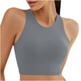 thumbnail image 3 of Sentmoon Bikini Tops Curvy Women Bathing Suit Tummy Control Push Up Solid Color Oversized Spaghetti Strap Backless Womens Swimsuits Summer Hawaiian for Large Bust and Support, 3 of 9